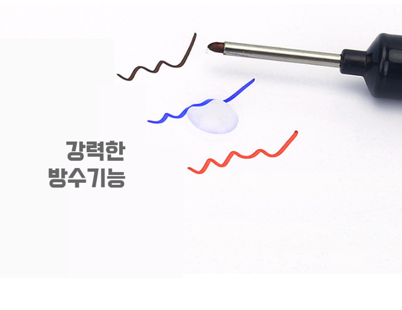 방수네임펜 긴펜촉형 페인트마카5종세트 검정 5종 유성 안지워지는 방수펜 얇은 마카펜
