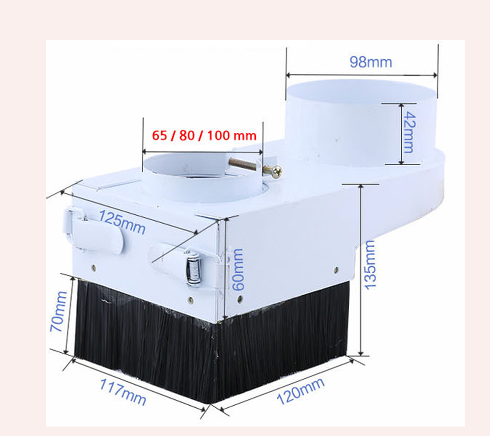 CNC 조각기 방진 커버 65mm, 80mm, 100mm 교체용