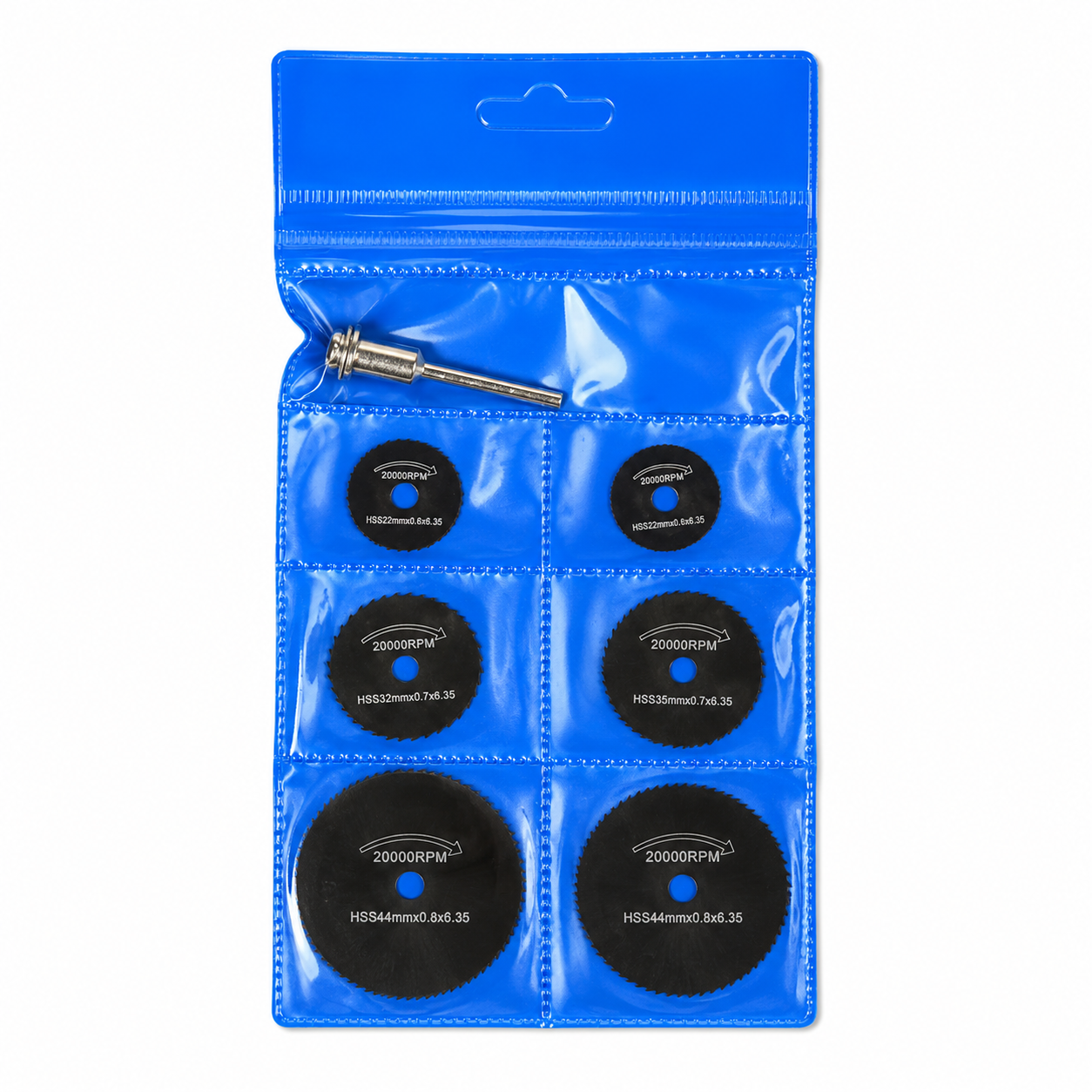 HSS 미니 원형톱날 6종 세트 3.17mm 샹크 포함 절단 디스크 커팅휠