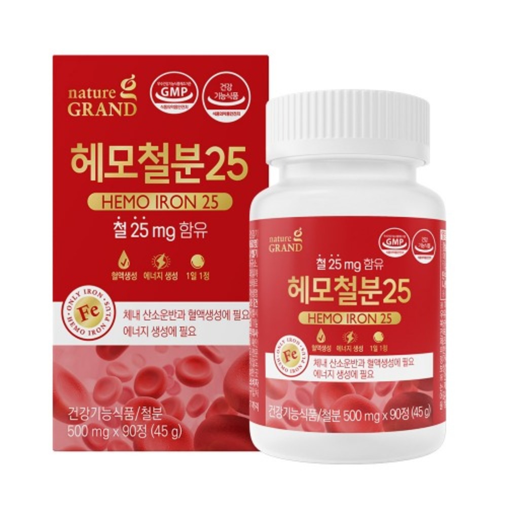 온가족 성인 어린이 철분제 500mg x 90정 x 2박스 6개월 임산부영양제 철분