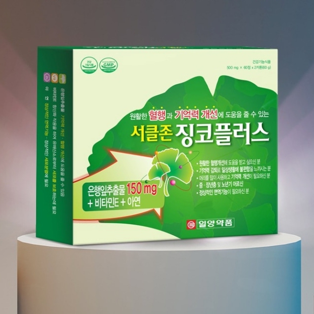 은행잎추출물 징코 플러스 60정 x 2개입 4개월 아연 비타민E 기억력 영양제