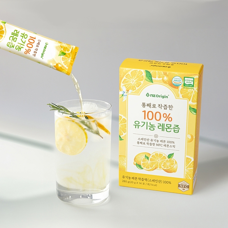 유기농 100 레몬즙 스틱 14포 x 3박스 (42포) 레몬수 레몬물 NFC 착즙
