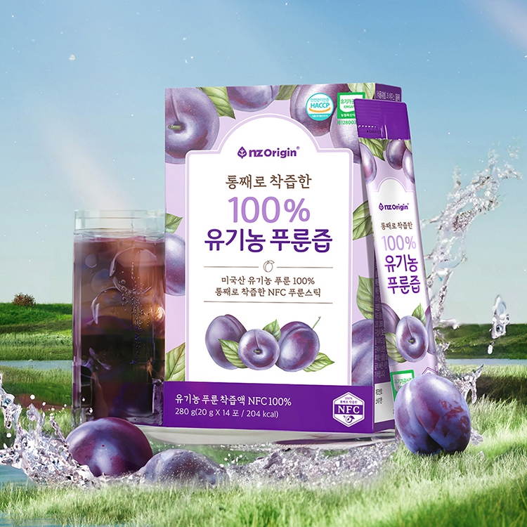 유기농 서양자두 프룬 푸룬 주스 푸른쥬스 NFC 착즙 푸룬즙 20g x 14포