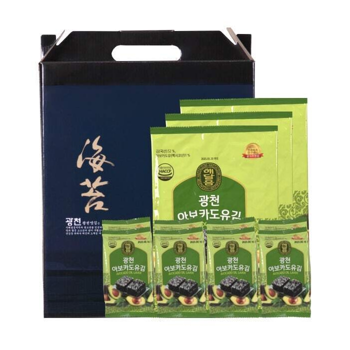 맛있는김 광천김 선물세트 아보카도유 구운김 12박스 김선물세트 조미김