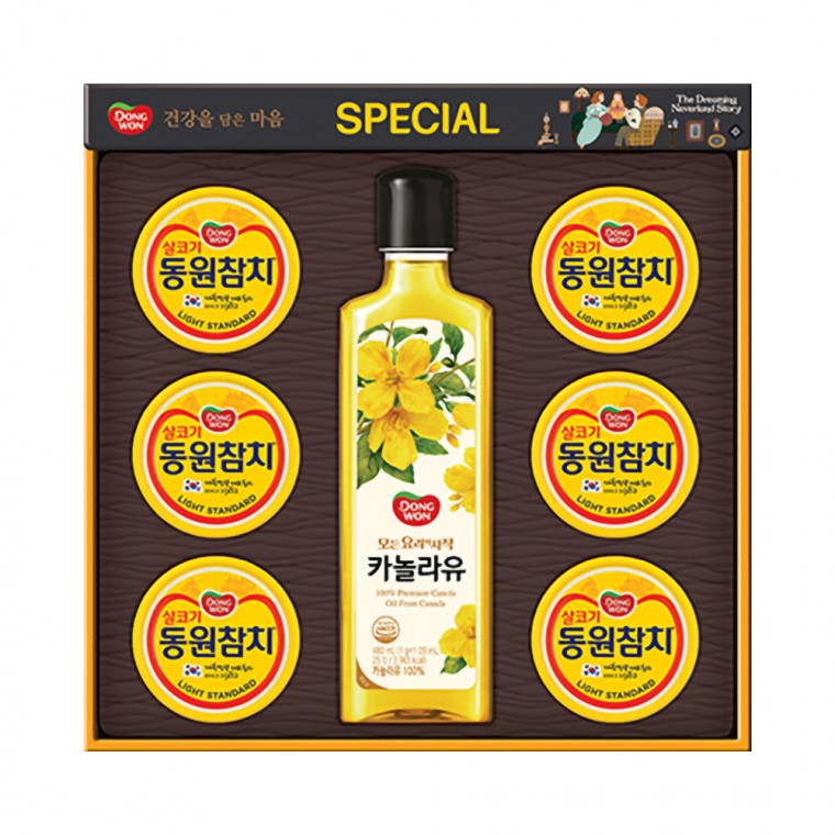 추석선물세트 동원 참치 카놀라유 4호 선물세트 햄 캔 통조림 식용유 명절선물
