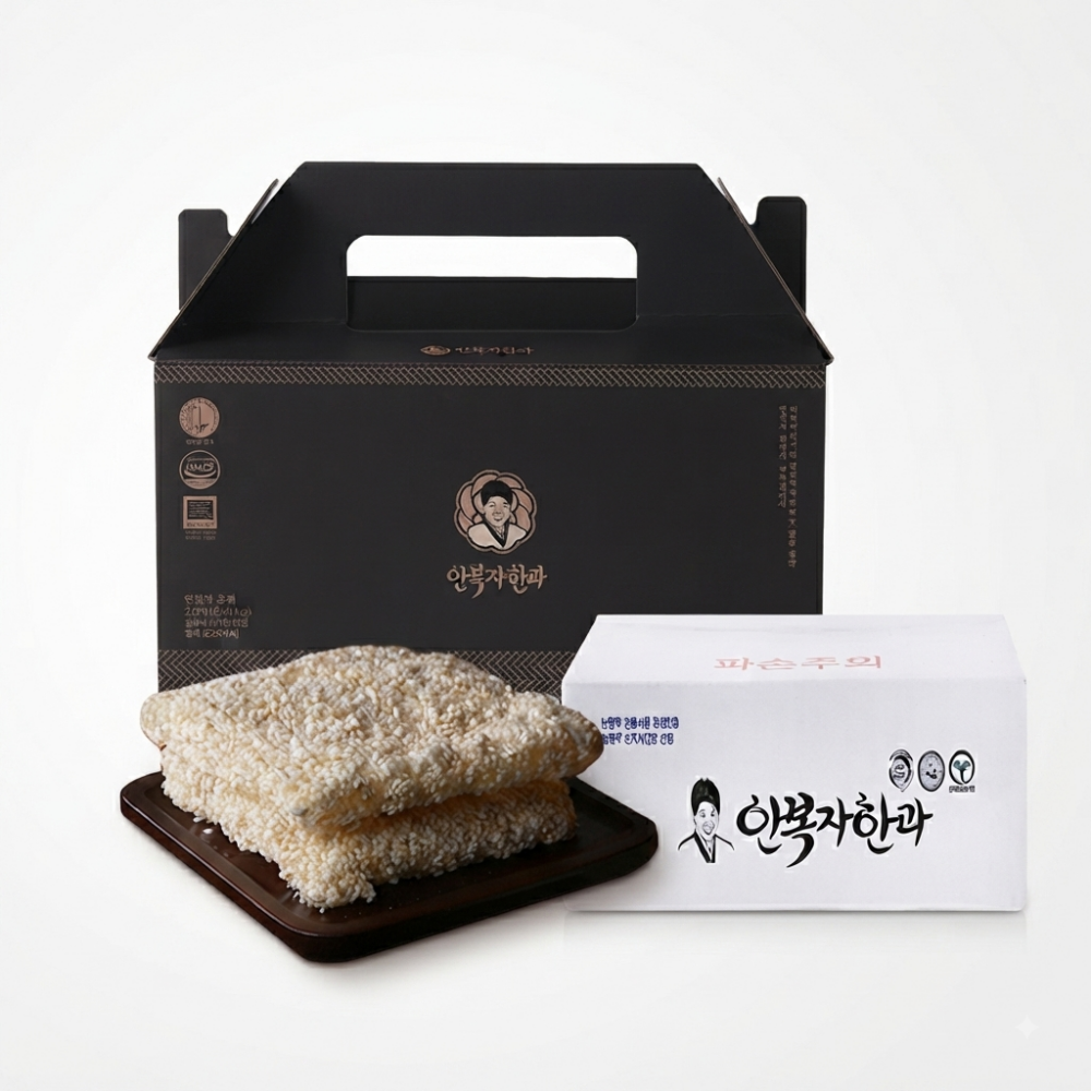 안복자 한과 선물세트 전통 찹쌀 유과 1kg 명절선물