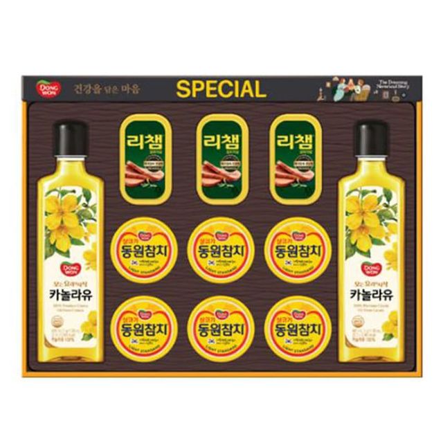추석선물세트 동원 참치 리챔 카놀라유 선물세트 햄 캔 통조림 명절선물