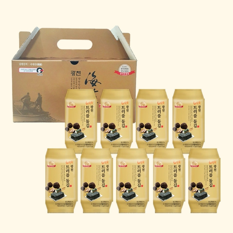 명절선물 맛있는김 광천김 트러플 올리브유 구운 돌김 3박스 구운김 조미김