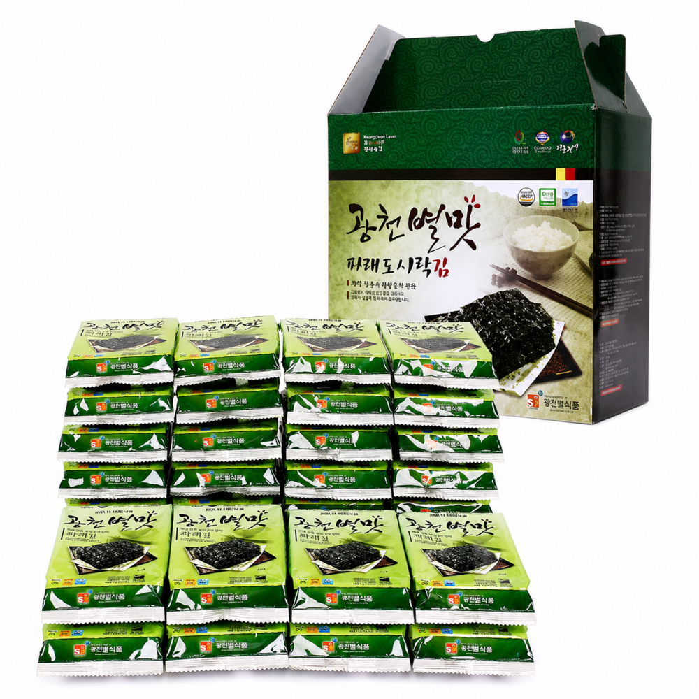 명절선물 광천 별맛 파래김 도시락김 32봉 추석 선물세트